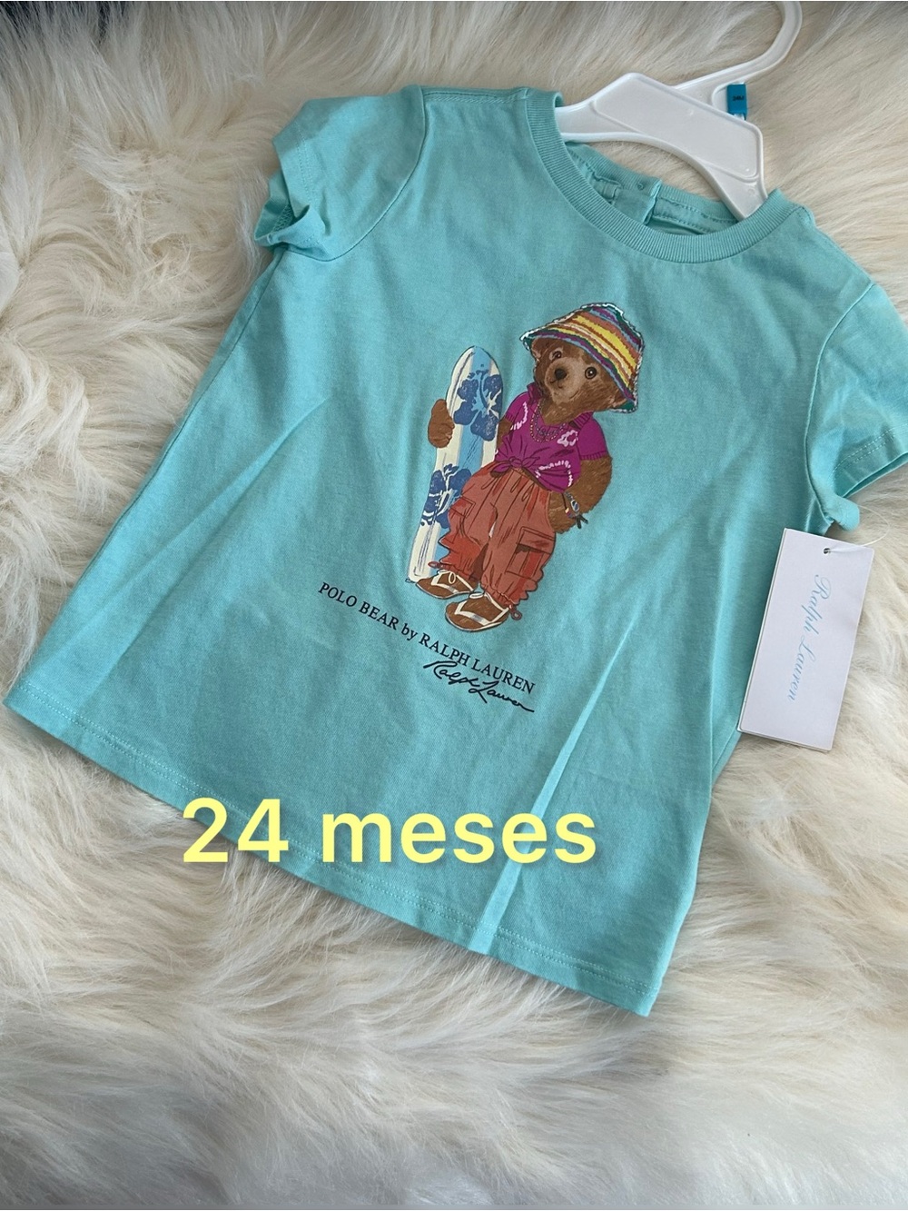 Polo by Ralph Lauren Aqua Bear Graphic Tee